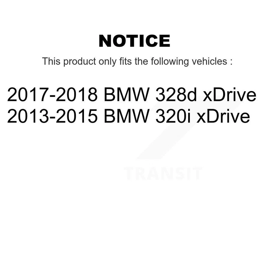 Front Rear Drill Slot Disc Brake Rotors Ceramic Pad Kit For BMW 320i xDrive 328d - Image 2 of 4