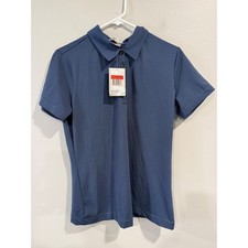 Nike Golf Womens Polo Shirt Blue Dry Fit Size L Style 358890
