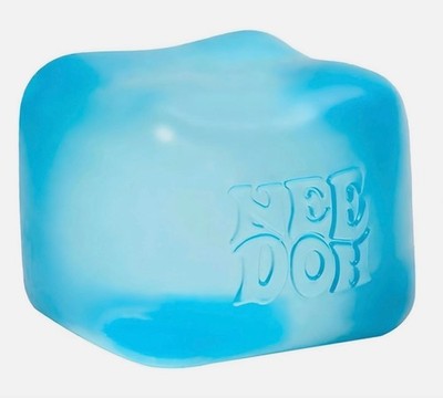AUTHENTIC LOT 3X Nee Doh NEEDOH Nice Cube Super Solid Squish Blue