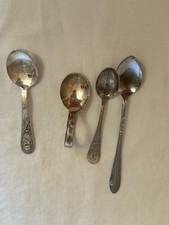 Vintage Baby Spoon Collection Lot Of 4 Various Makers