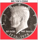 1776-1976-S CLAD PROOF KENNEDY HALF DOLLAR, VERY BEAUTIRUL  COIN, FAST SHIPPING