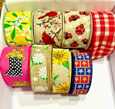 Craft Ribbon Lot Multi Style Assortment 10 Yards 1.5''-2.5'' Pick your style. New