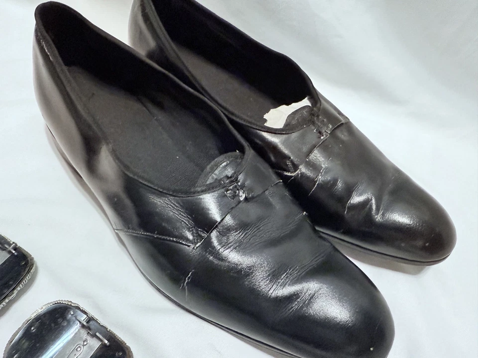 Zapatos de Corte Ede And Ravenscroft Con Hebillas Reino Unido Talla 8 EE. UU. Talla 9 Circa 1900 Foto 4 de 4