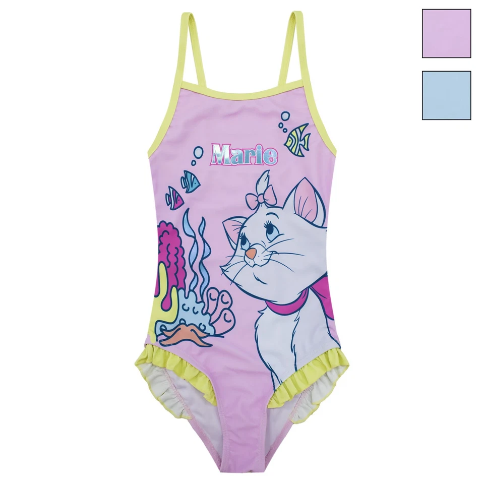 Maillot De Bain Complet Mer Disney Aristochats Marie Minou Fille 1 Pièce 6772 - Photo 1/1
