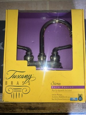 Tuscany Brass New Siena Bath Faucet Troublefree Complete Waterless Design 2007
