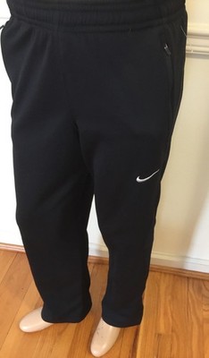 Nike Men Run Warm Up Pant Black Track Sportswear 408105-010 M Wind Dri-Fit