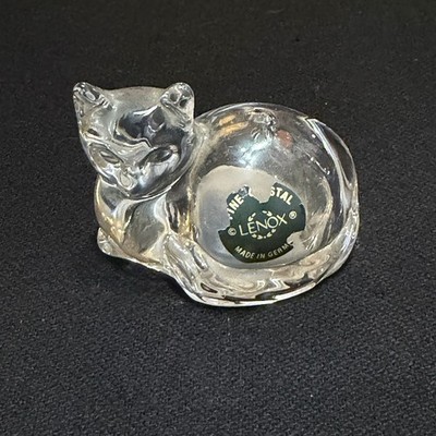 Vintage Lennox Lead Crystal Cat Salt Shaker Only
