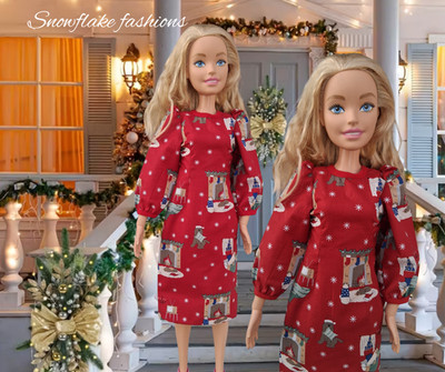 Weihnachtskleid Outfit - passt 28 Zoll Barbie Mode Puppen Kleidung