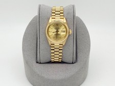 Rolex Ladies Datejust President 6917 Champagne Dial 18k Yellow Gold