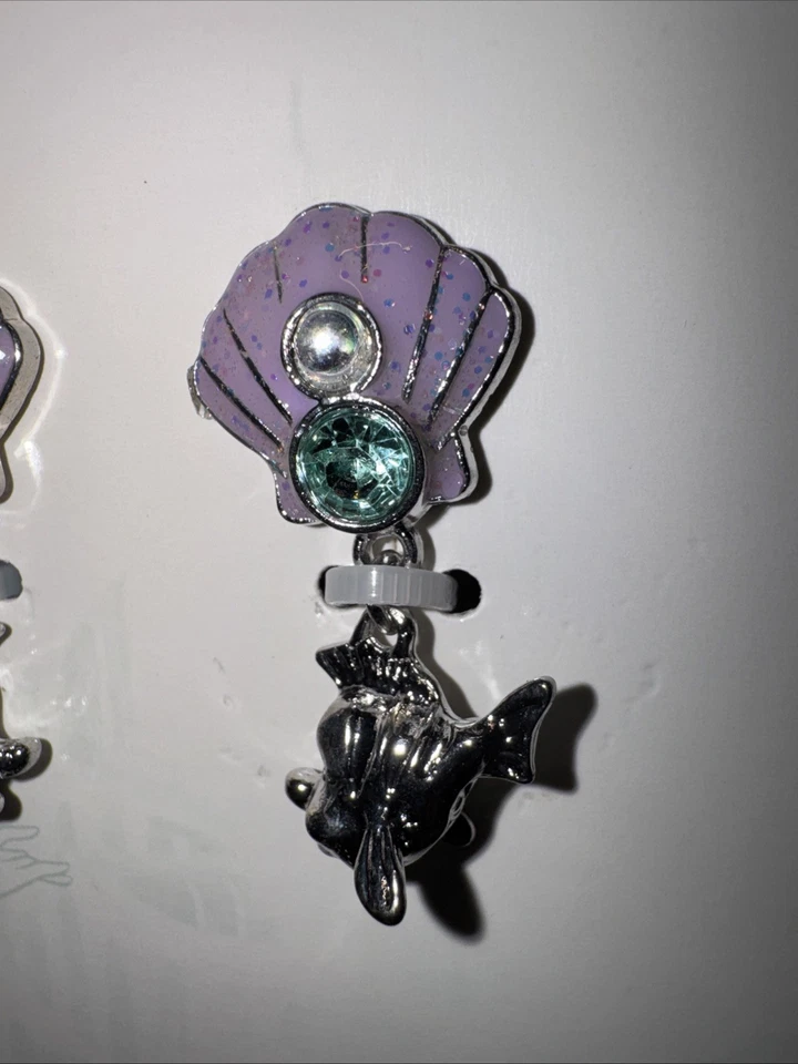 Disney Princesa Sirenita Ariel Conjunto de Joyería de Disfraz Collar Clip Pendientes Foto 3 de 4