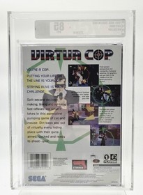 1995 Virtua Cop Sega Saturn NTSC Long Box FACTORY SEALED VGA 85 NM+ Graded
