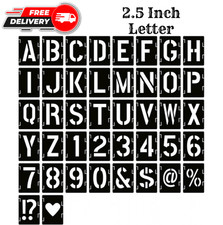 2.5 Inch Letter Stencils Symbol Numbers Craft Stencils, 42 Pcs Reusable Alphabet