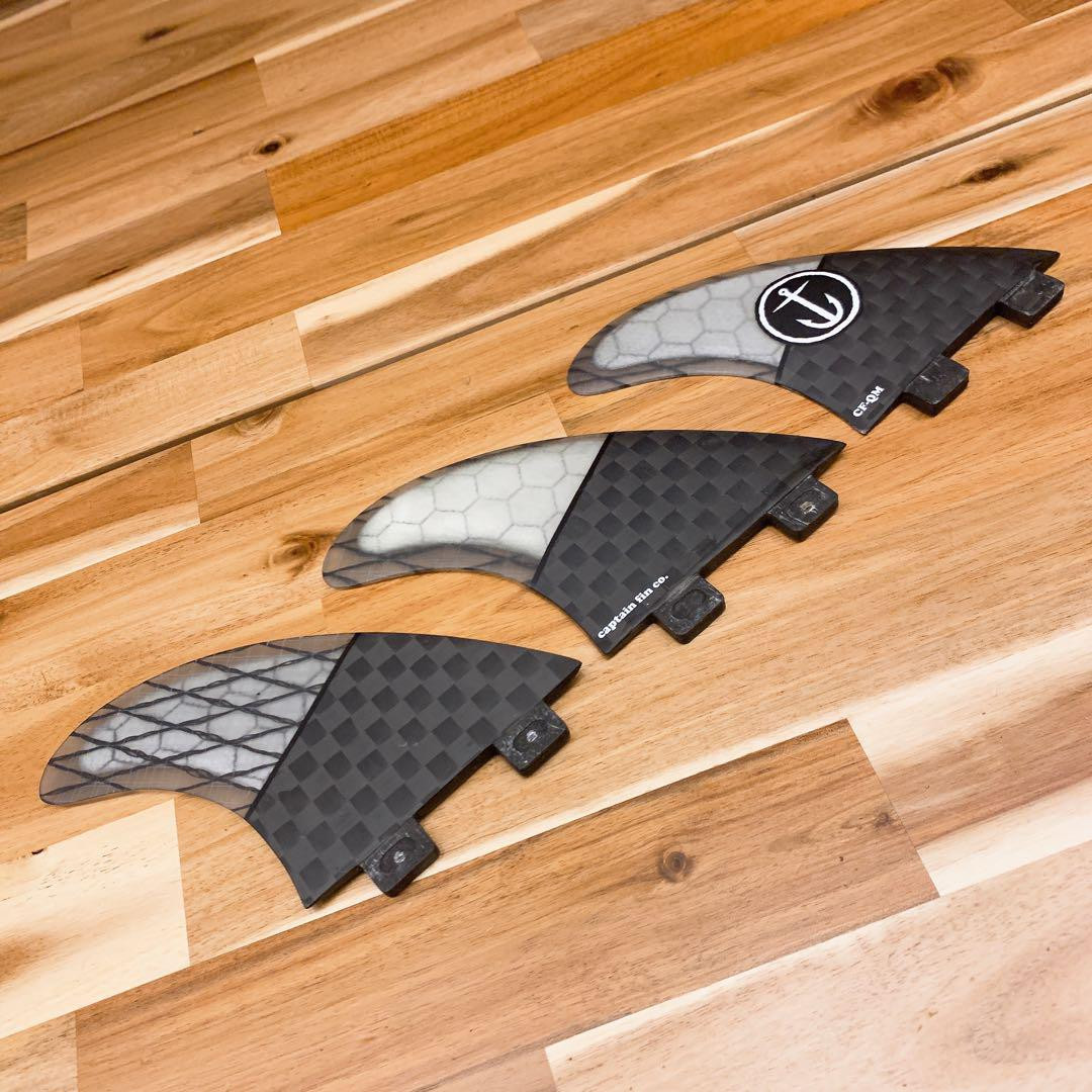 Captain Fin CF Quickness MD FCS Thruster Tri Fin Black Captain Fin CF Quickness MD FCS Thruster Tri Fin Black