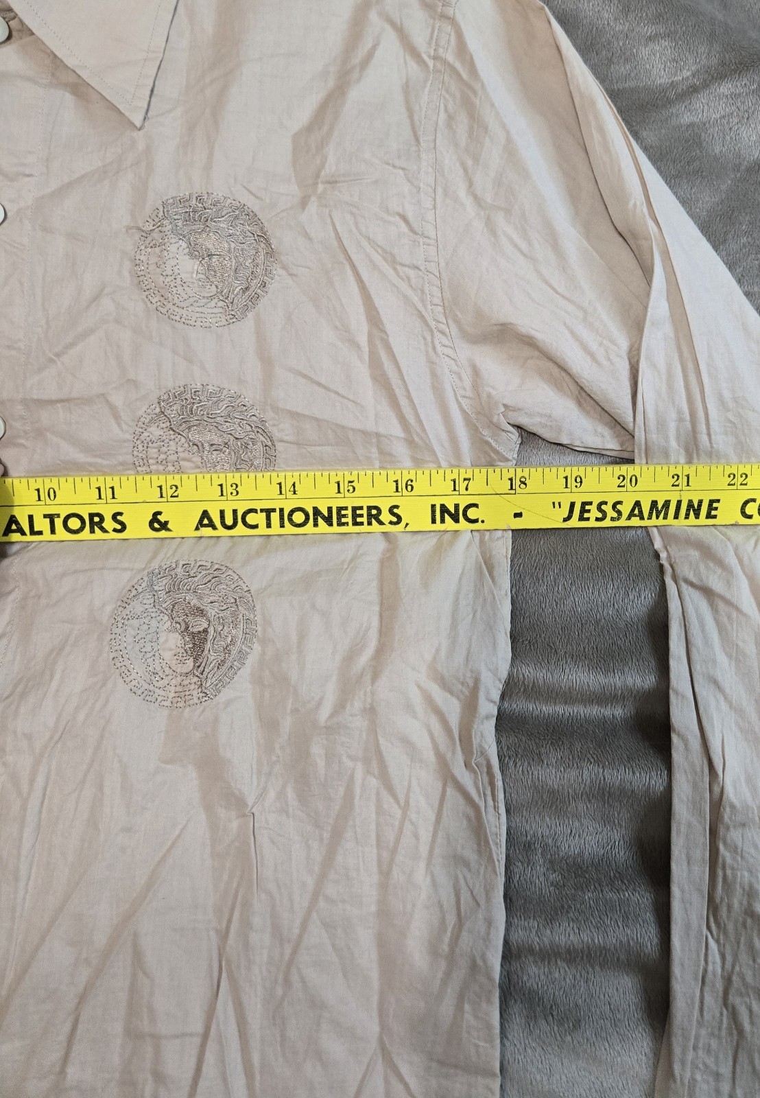 Versace Classic Beige Button Down Small - image 6