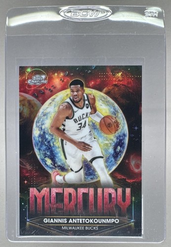 Giannis Antetokounmpo 2025 Topps Cosmic Chrome Mercury Planetary Pursuit SSP