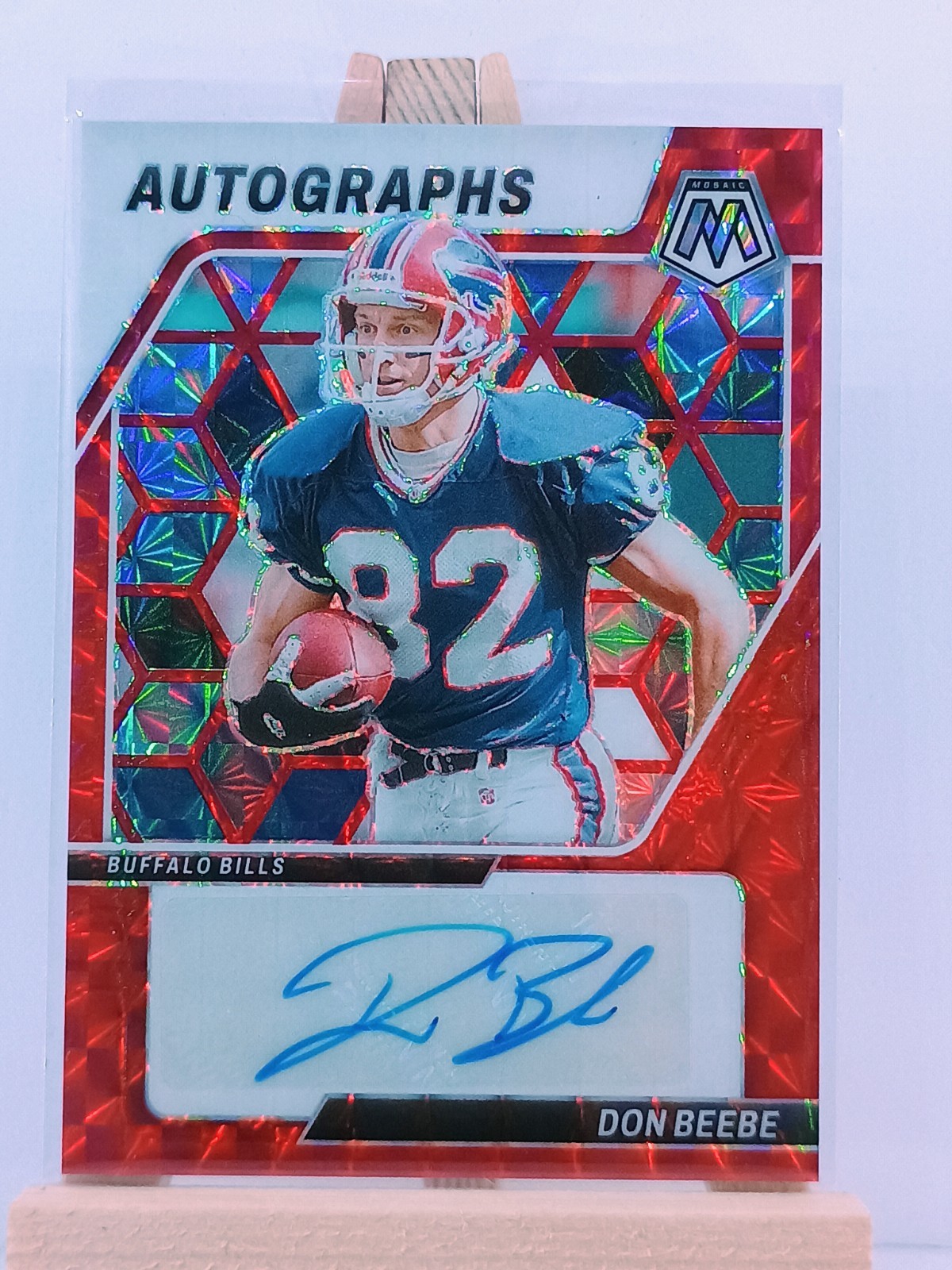 2024 Panini Mosaic - Autographs Mosaic Don Beebe #AM-DBE Red Prizm /199 Bills