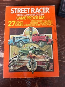Vintage Video Game Street Racer Atari 2600, 1977 Sears Tele-Games Complete Box