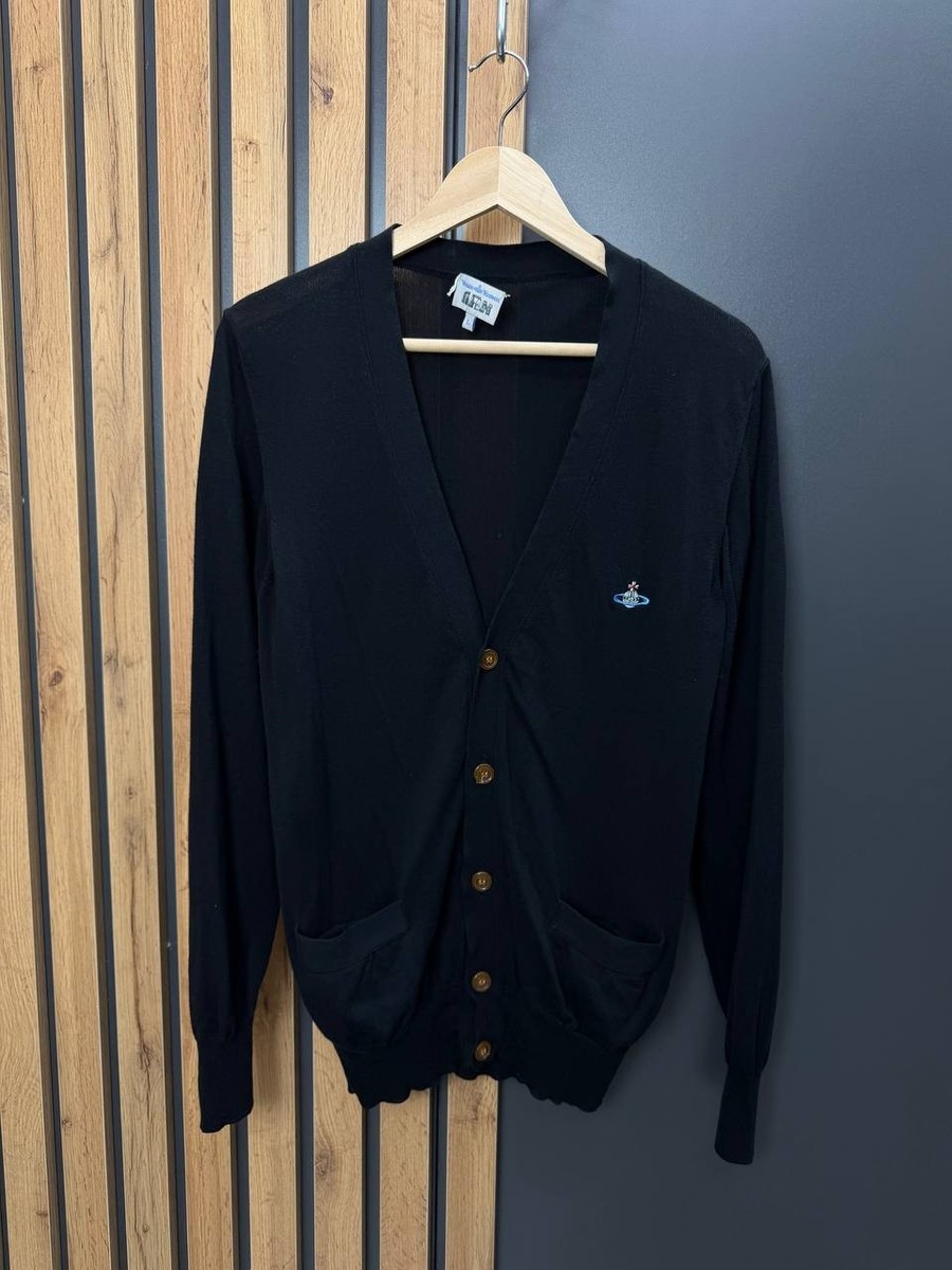 Vivienne Westwood Black Cardigan Size L Orb Logo | eBay