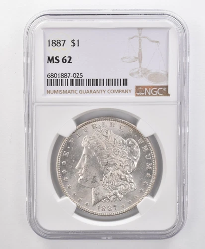 MS62 1887 Morgan Silver Dollar NGC Beautifully Toned *1977