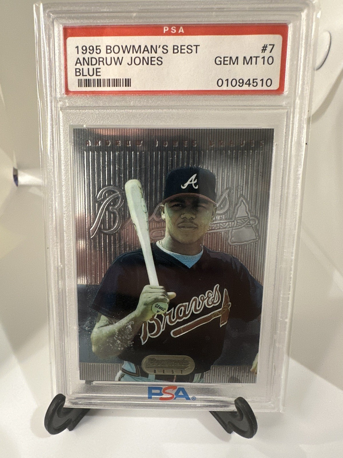 1995 Bowman's Best Blue Andruw Jones Rookie PSA 10 Atlanta Braves Hall of Fame