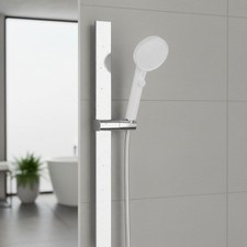 Convenient Height Adjustable Metal Shower Slide Bar - Easy Installation Included