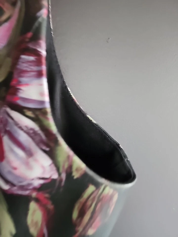 Vestido de fiesta para mujer Calvin Klein floral "pintado" funda de cuero sintético talla 14 Foto 4 de 4