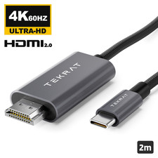 USB C Type C to HDMI 2m 4K Braided USB Cable For Macbook iPhone 16 Samsung S25