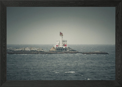 Triple Island Leuchtturm gerahmtes Wandbild Poster Leinwanddruck Bild