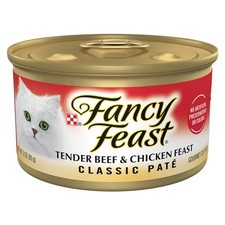 Purina Fancy Feast Tender Beef & Chicken Grain-Free Wet Cat Food - (24) 3oz Cans