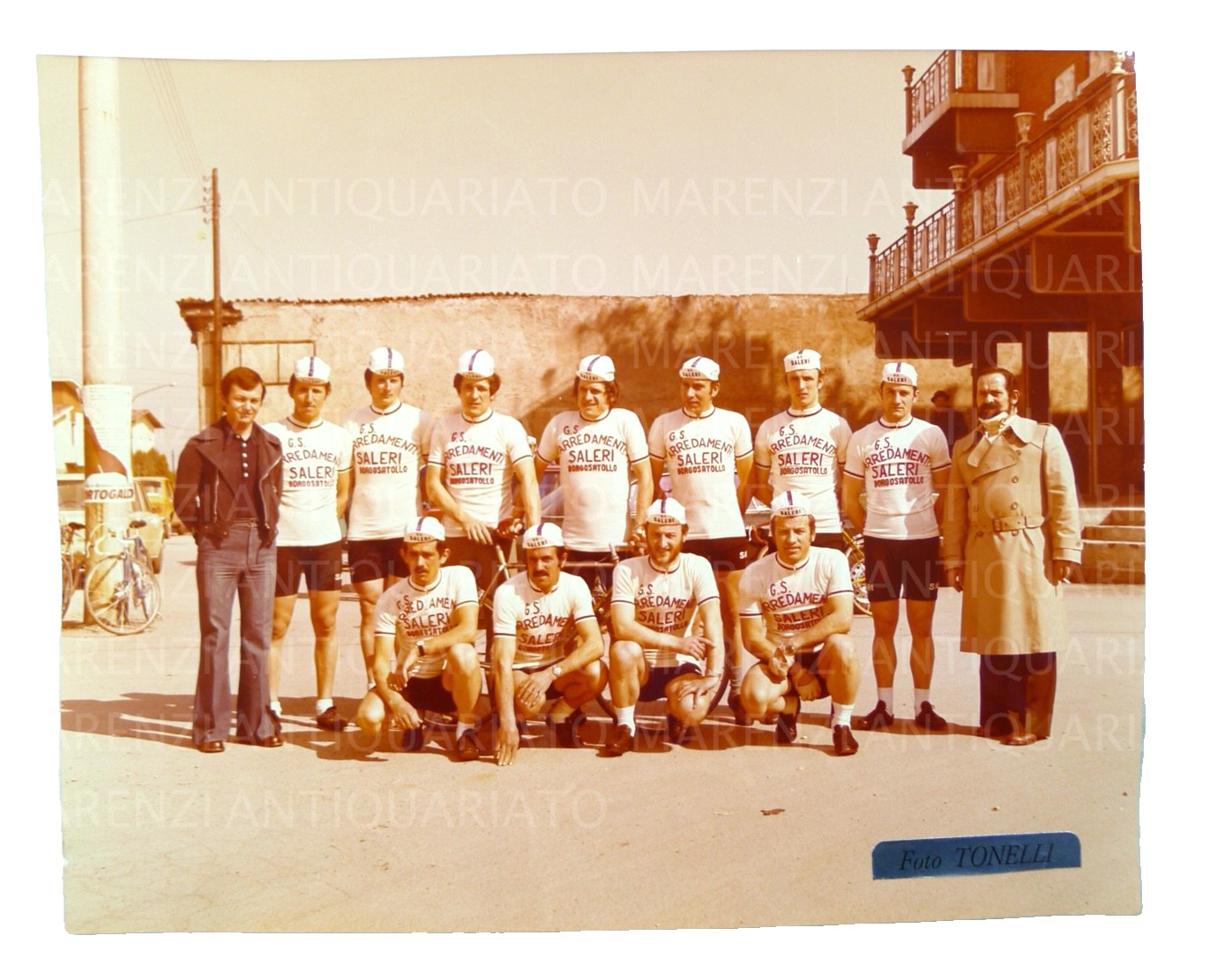 FOTO FOTOGRAFIA VINTAGE CICLISMO BICI DA CORSA BRESCIA SALERI BORGOSATOLLO