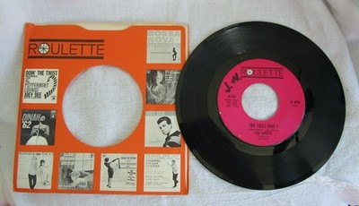 ROULETTE label LOU CHRISTIE TWO FACES HAVE I  45 RPM RECORD R-4481 w/orig sleeve
