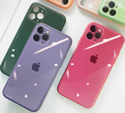 Hülle für iPhone 12 11 X Pro Max Mini Glashülle Schutzhülle Case Handyhülle Glas
