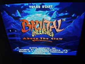 Brutal Above The Claw Sega 32x CIB W Manual Authentic Tested And Working