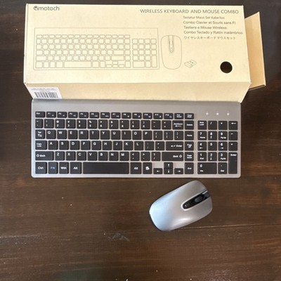 Cimetech KF10 2.4G Wireless Keyboard Mouse Combo QWERTY English Silver/Black