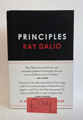 INSCRIBED SIGNED Principles: Life and Work   Ray Dalio | Full Page Inscription