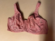 Breezies Wild Rose Lace Seamless Underwire Bra-Foxglove-40B-NEW-A260366