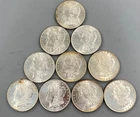 10-BU US 90% Silver Morgan $1's mixed dates L24938