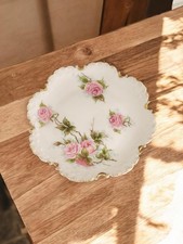 RC Monbijou Rosenthal porcellana bordo increspato bordo oro piatto delish rose rosa