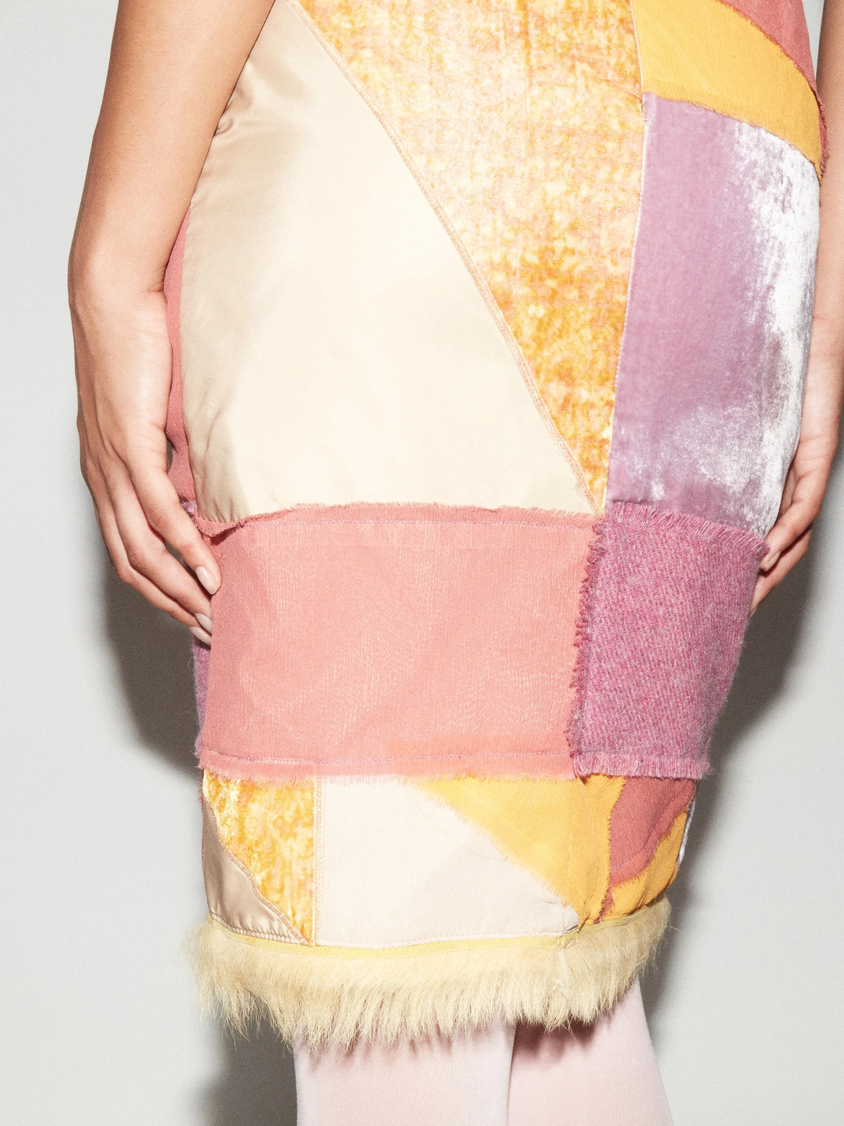 Ermanno Scervino SS13 Sample Patchwork Skirt Silk… - image 5