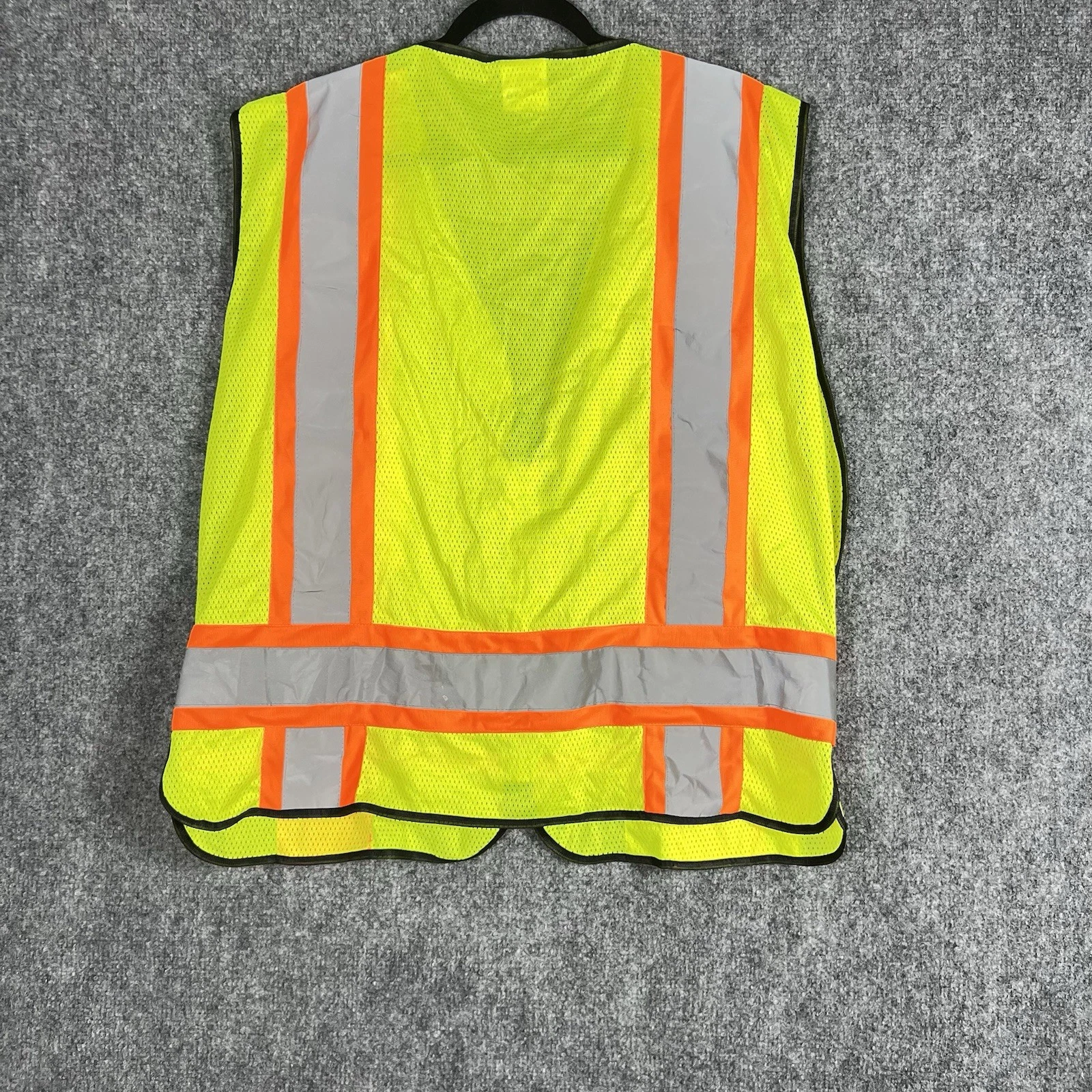 HDX ANSI Class 2 Safety Vest Hi Vis Reflective Mesh Zip Front One Size Yellow image 2