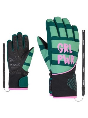 Ski-Handschuhe Ziener LIWA Mädchen 3 | wasserdicht, Primaloft, deep Green