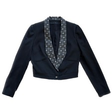 L.A.M.B Gwen Stefani Jacquard Lapel Wool Crop...