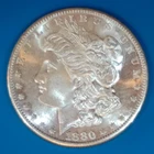 1880-S U.S. MORGAN SILVER DOLLAR - KM#110 - BRILLIANT UNCIRCULATED