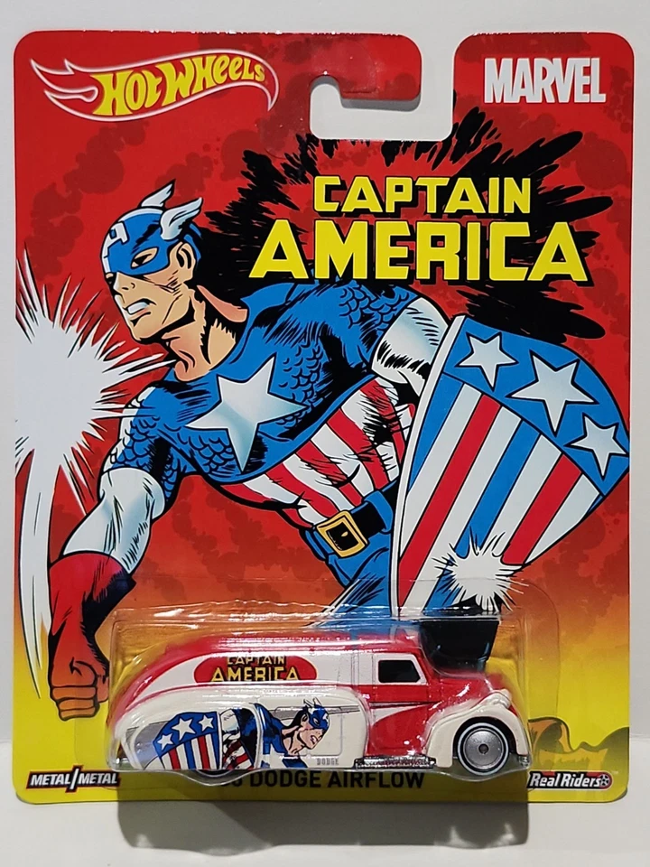 Dodge Airflow Real Riders Captain America 38 Hot Wheels Cultura Pop Marvel Foto 2 de 4