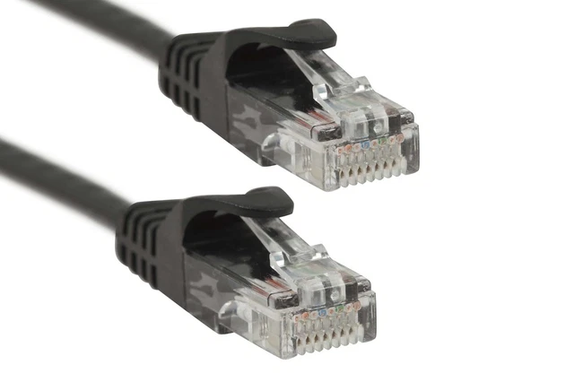 Cat6 Câble Ethernet, sans ardeur, UTP, 100 Ft, noir