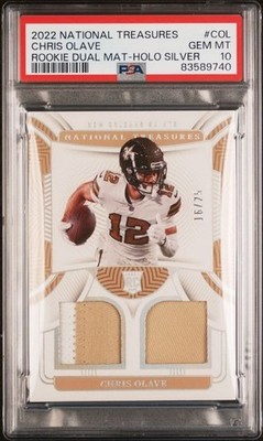 2022 PANINI NATIONAL TREASURES R/C DUAL MATERIALS CHRIS OLAVE  DUAL MAT-HOLO SIL
