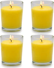 Small Citronella Candles Outdoor and Indoor, Yellow Soy Wax Votive Candles for P