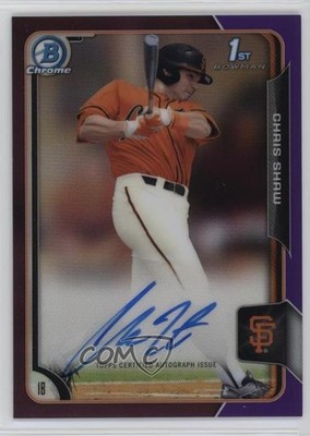 2015 Bowman Draft Chrome Pick Purple Refractor /250 Chris Shaw #BCA-CS Auto 0b0