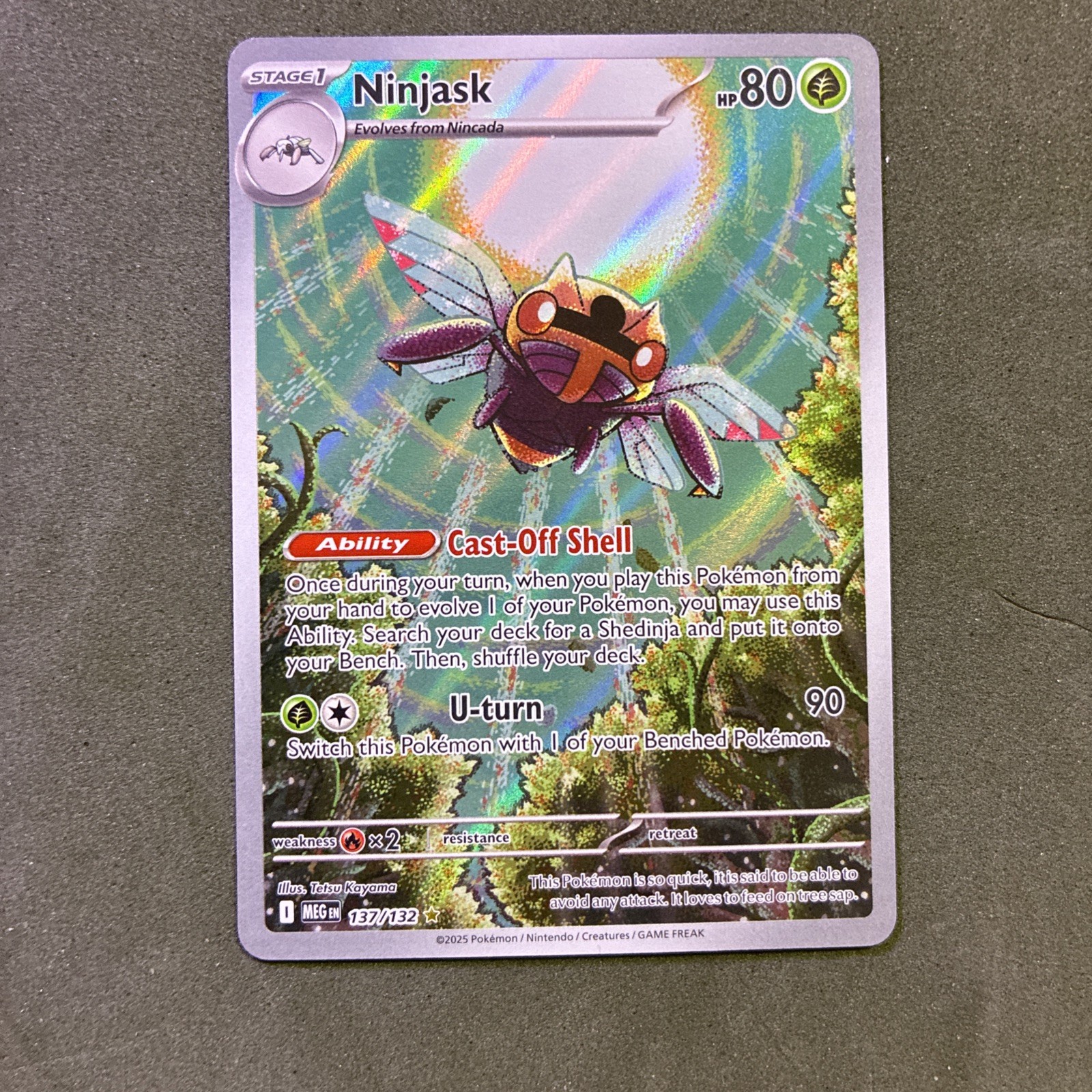 Ninjask - 137/132 Illustration Rare ME01: Mega Evolution Pokemon TCG NM