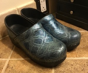 dansko snake print clog